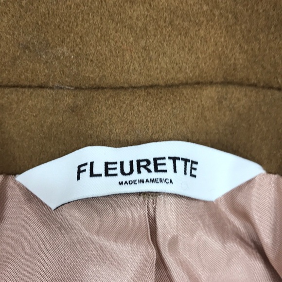 Fleurette Stand Collar Wool Car Coat - Picture 10 of 12